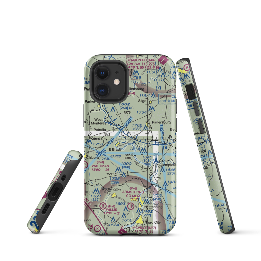 Offutt Acres Airport (PN02) VFR Sectional  Tough iPhone Case iPhone 12 mini model shown