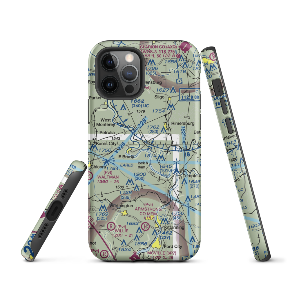 Offutt Acres Airport (PN02) VFR Sectional  Tough iPhone Case iPhone 12 Pro model shown