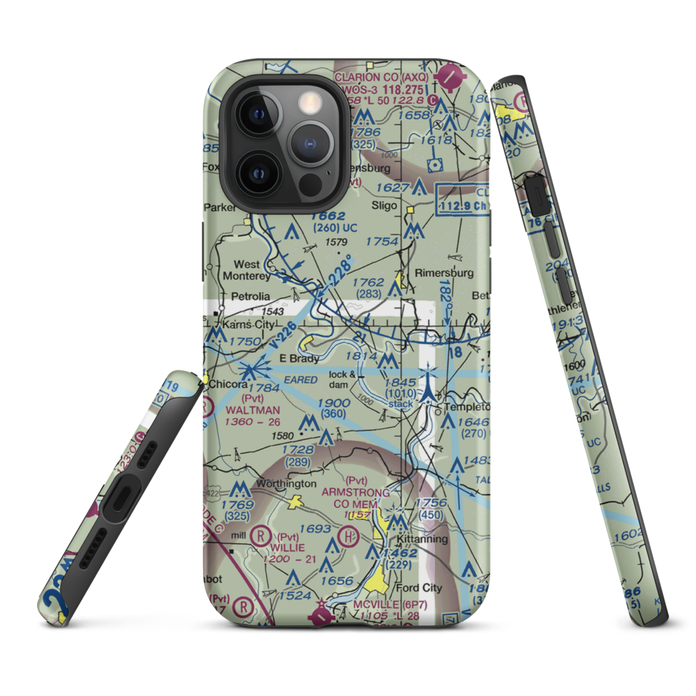 Offutt Acres Airport (PN02) VFR Sectional  Tough iPhone Case iPhone 12 Pro Max model shown