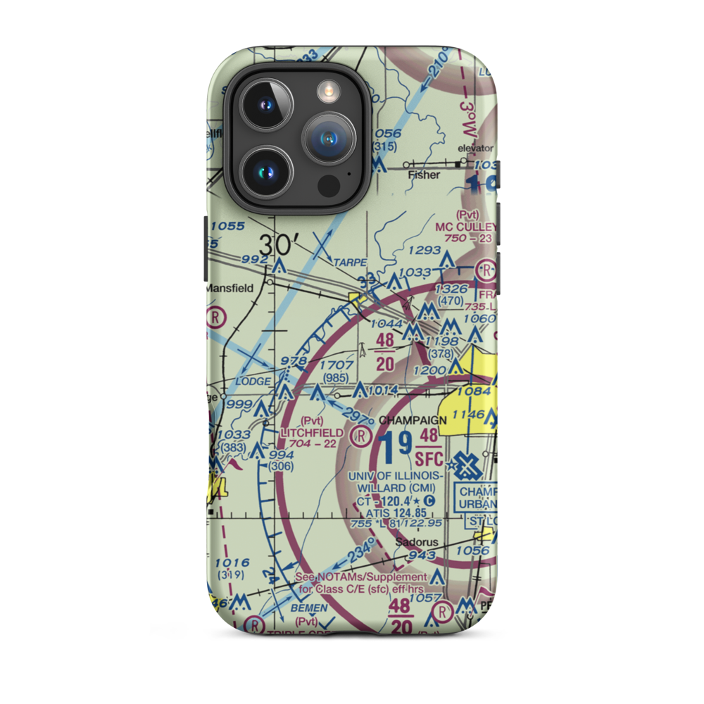Oink Acres Airport (17LL) VFR Sectional  Tough iPhone Case iPhone 16 Pro Max model shown