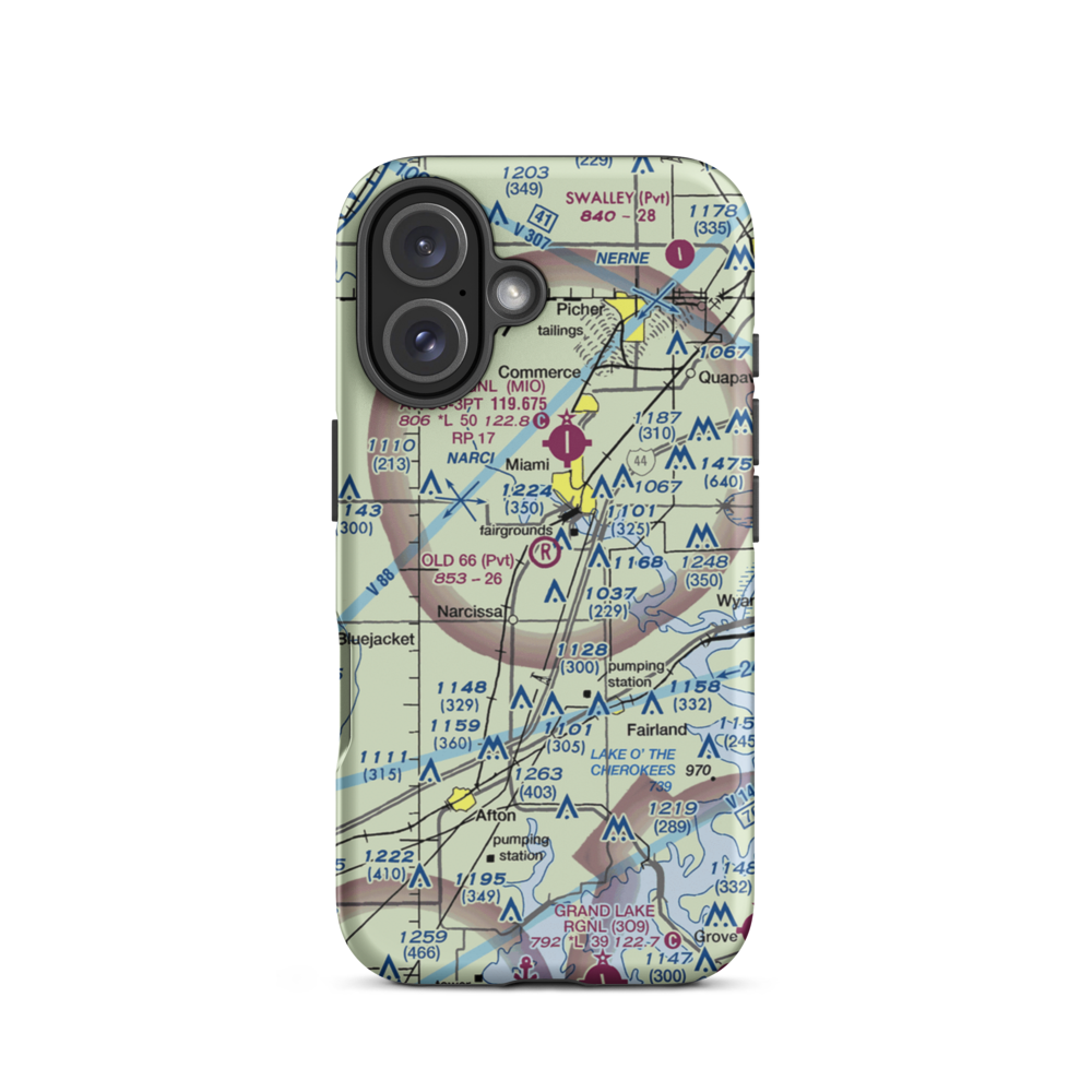 Old 66 Strip (70OK) VFR Sectional  Tough iPhone Case iPhone 16 model shown
