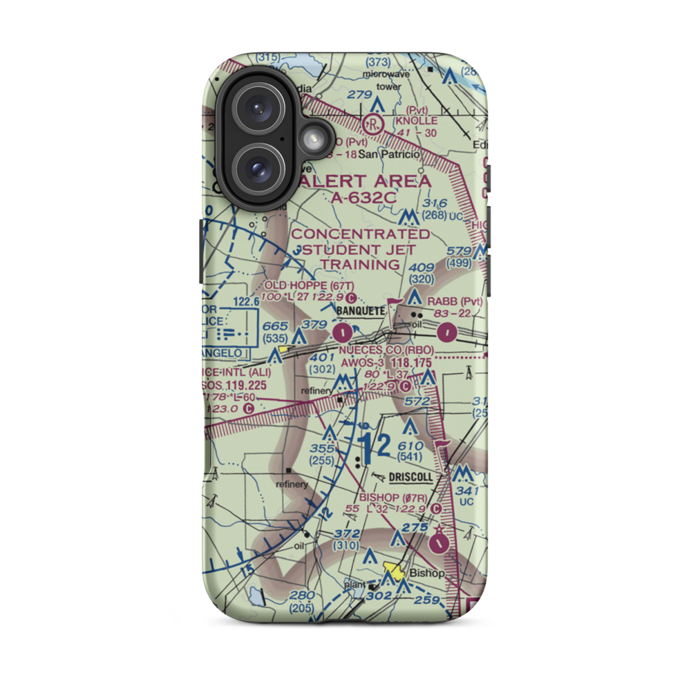 Old Hoppe Place Airport (67T) VFR Sectional  Tough iPhone Case iPhone 16 Plus model shown