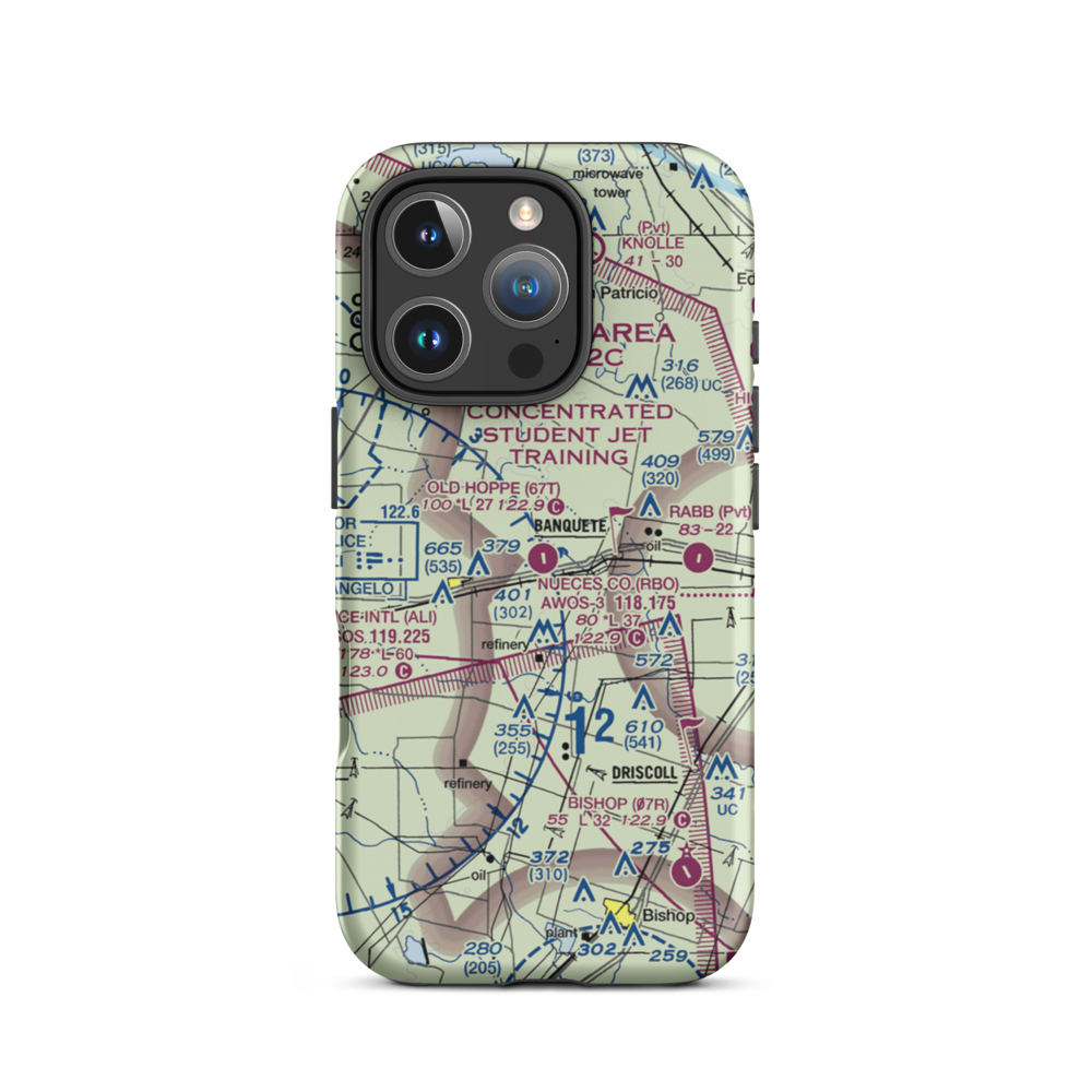 Old Hoppe Place Airport (67T) VFR Sectional  Tough iPhone Case iPhone 16 Pro model shown