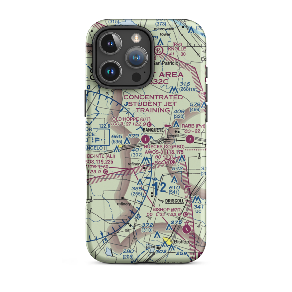 Old Hoppe Place Airport (67T) VFR Sectional  Tough iPhone Case iPhone 16 Pro Max model shown