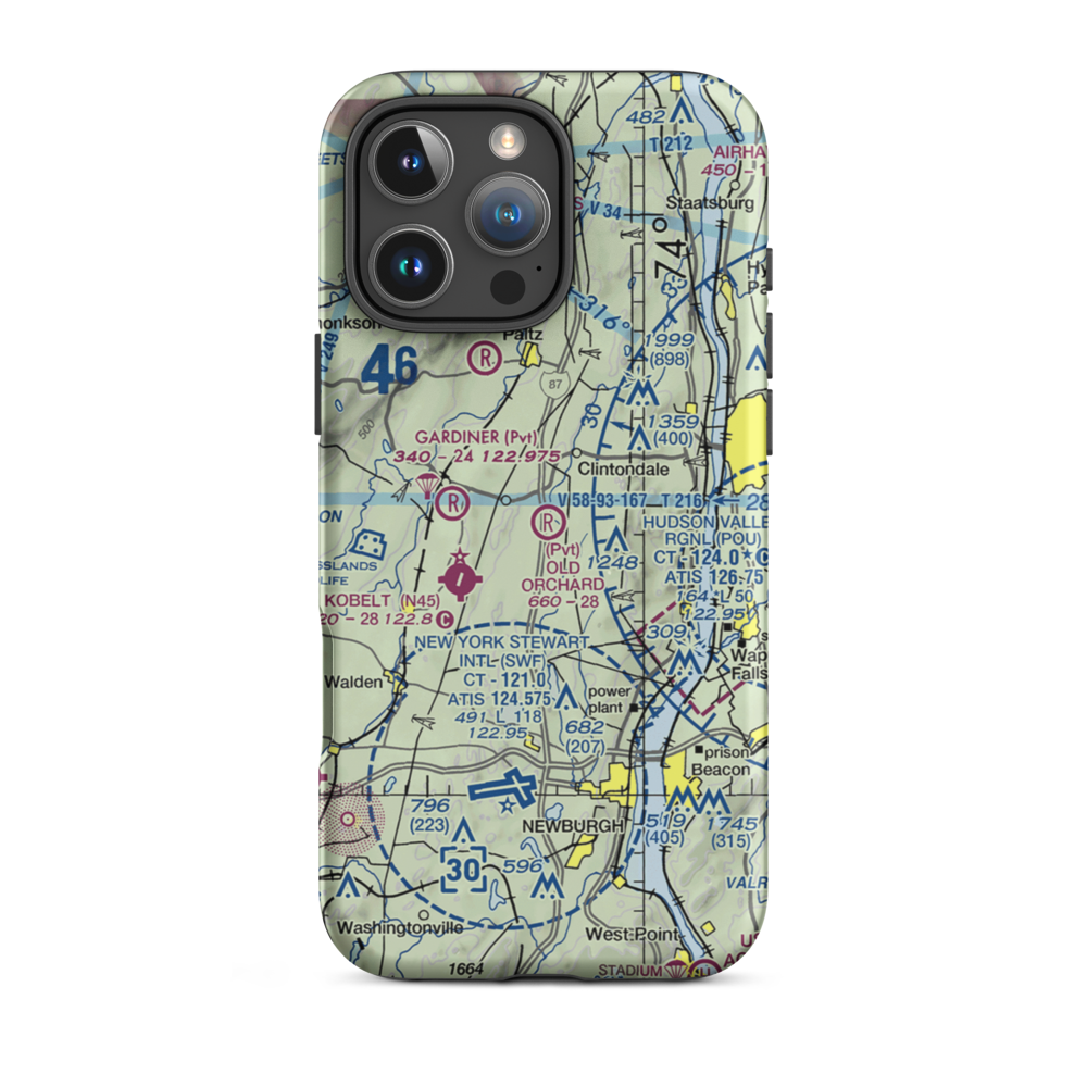 Old Orchard Airpark (2NK9) VFR Sectional  Tough iPhone Case iPhone 16 Pro Max model shown