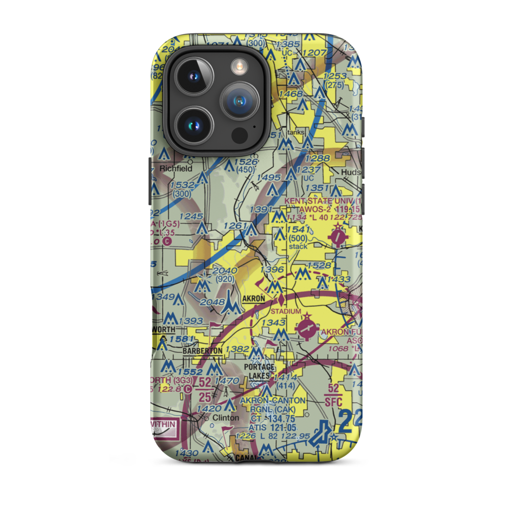 Old Portage Heliport (4P2) VFR Sectional  Tough iPhone Case iPhone 16 Pro Max model shown