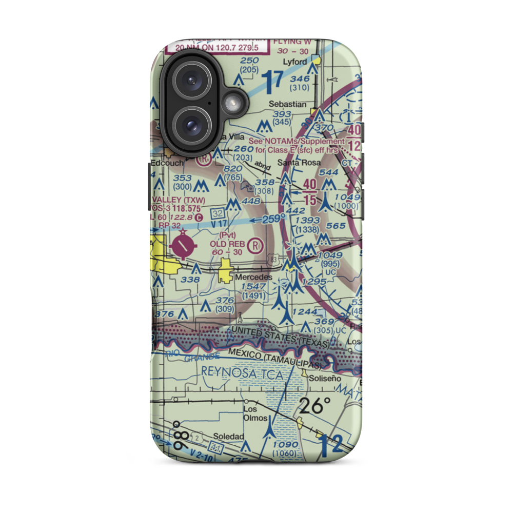 Old Reb Airport (5XS6) VFR Sectional  Tough iPhone Case iPhone 16 Plus model shown