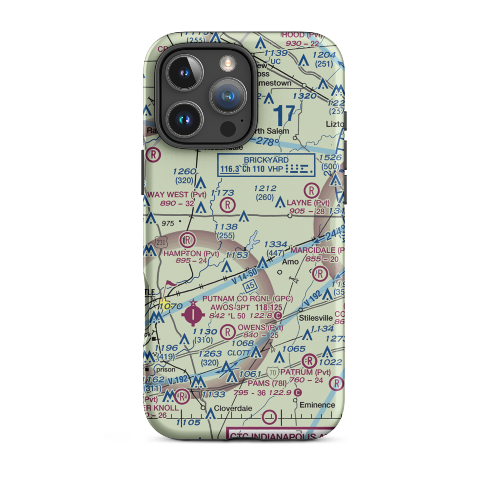 Oleo Airport (4II3) VFR Sectional  Tough iPhone Case iPhone 16 Pro Max model shown