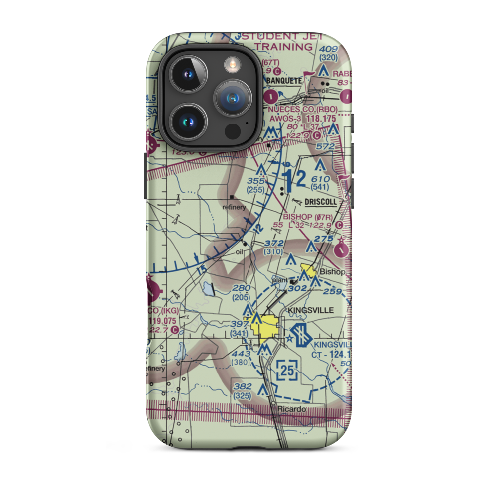 Oliver Till Airport (US-0016) VFR Sectional  Tough iPhone Case iPhone 16 Pro Max model shown