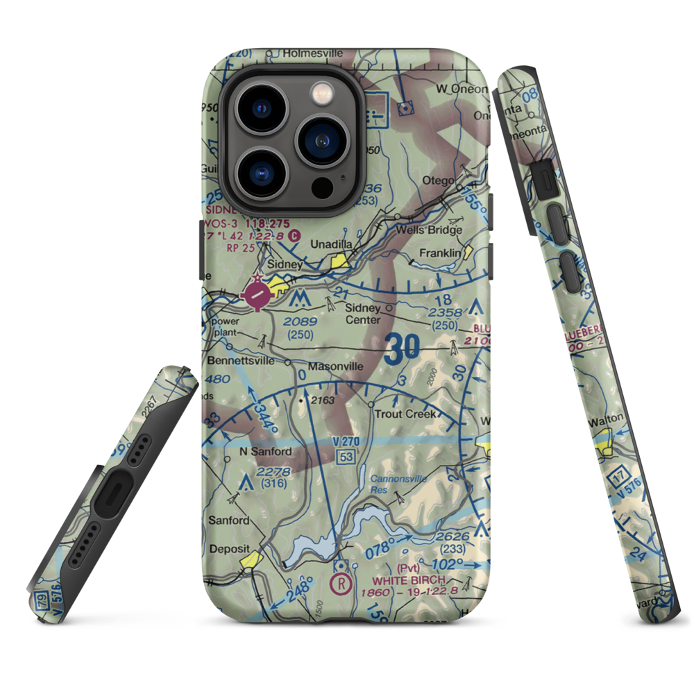 Olmstead Landing Strip (73NY) VFR Sectional  Tough iPhone Case iPhone 14 Pro Max model shown