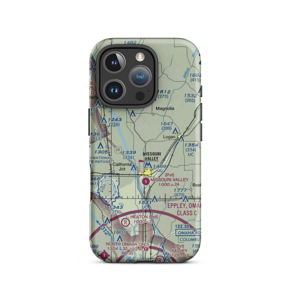 Olsen Airport (IA93) VFR Sectional  Tough iPhone Case iPhone 16 Pro model shown