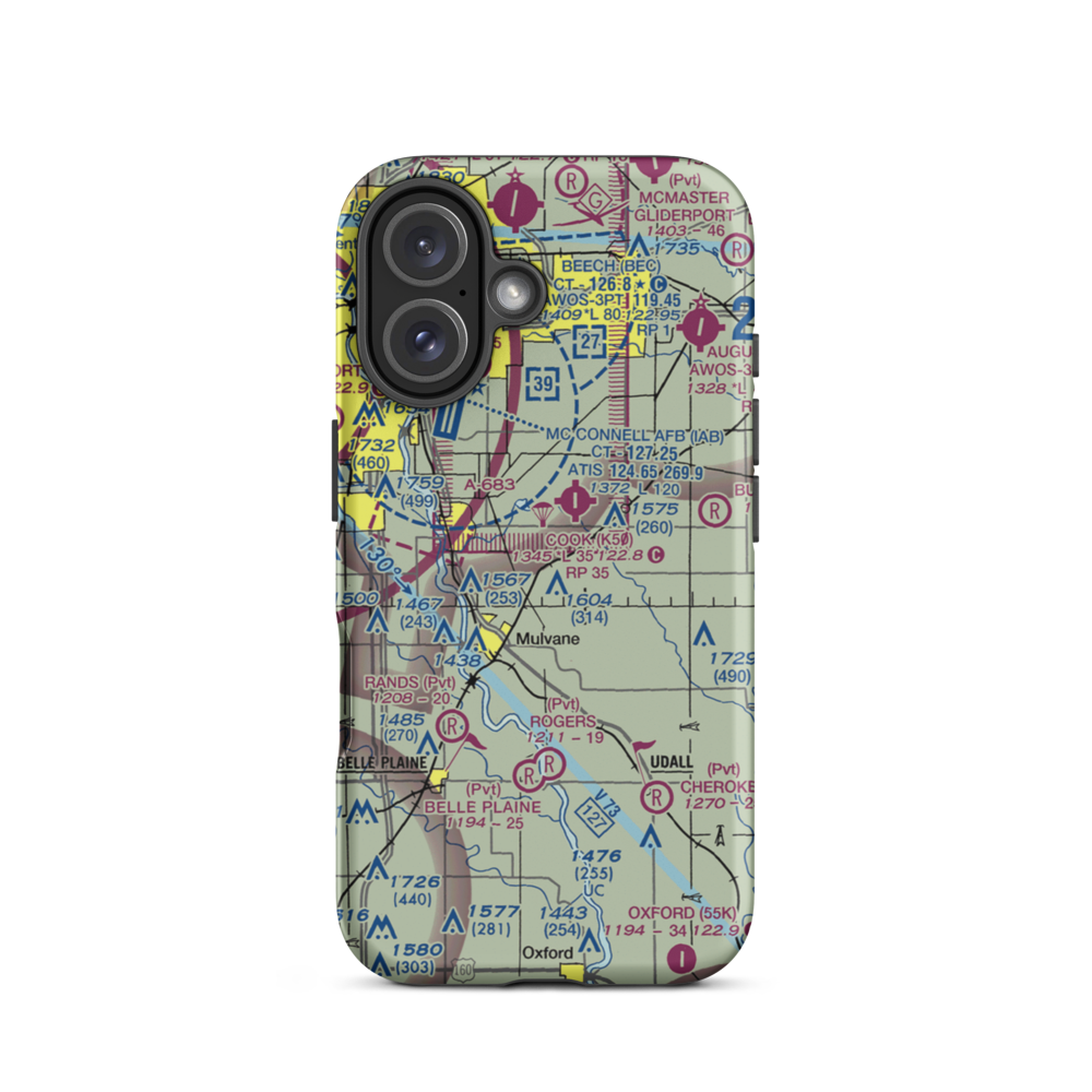 Olson Aerodrome (SN40) VFR Sectional  Tough iPhone Case iPhone 16 model shown