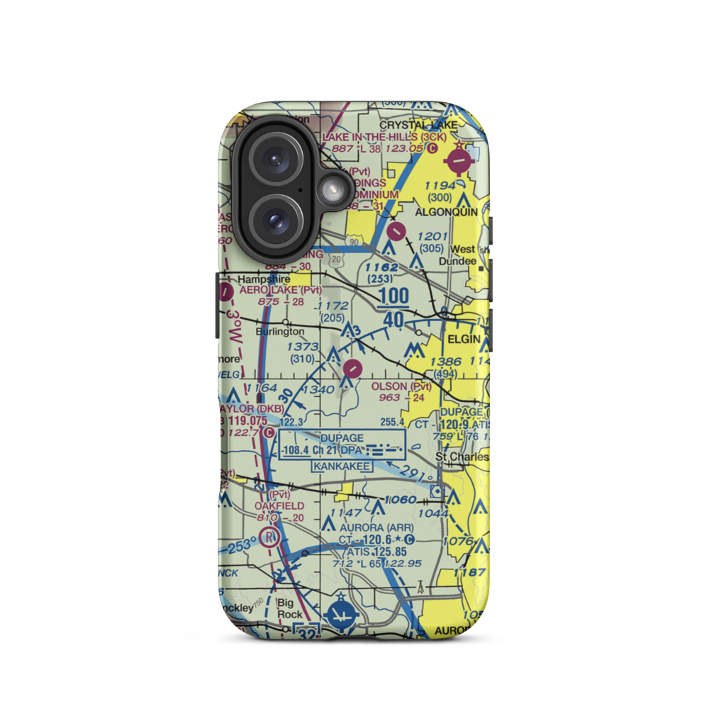 Olson Airport (LL53) VFR Sectional  Tough iPhone Case iPhone 16 model shown