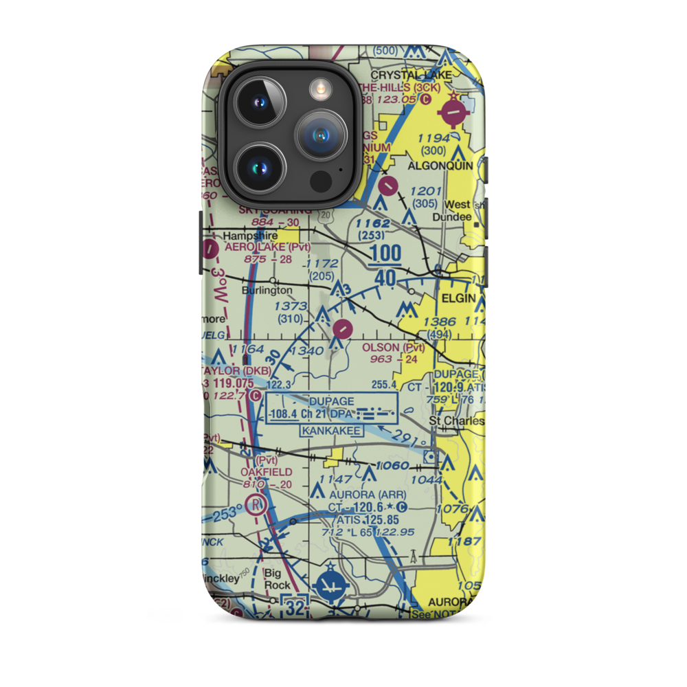 Olson Airport (LL53) VFR Sectional  Tough iPhone Case iPhone 16 Pro Max model shown