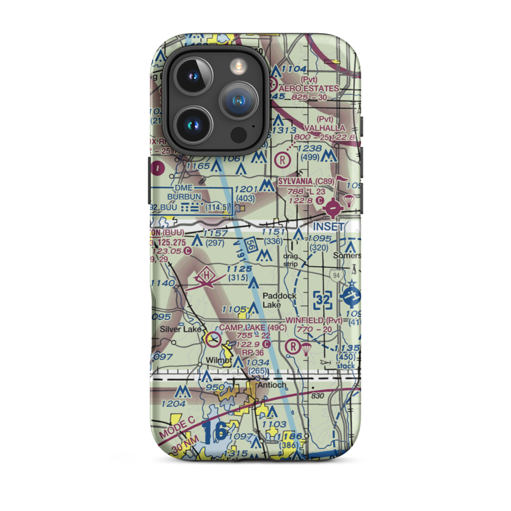 Olson's Airport (3WI1) VFR Sectional  Tough iPhone Case iPhone 16 Pro Max model shown