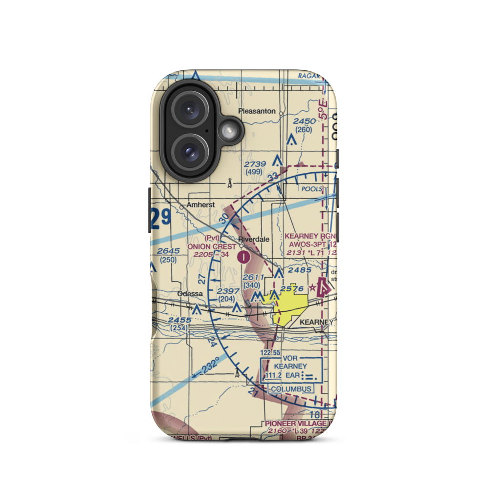Onion Crest Airpark (43NE) VFR Sectional  Tough iPhone Case iPhone 16 model shown