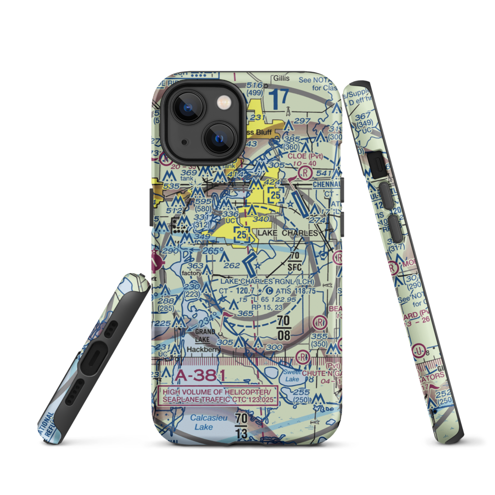 Open A-1 Ranch Airport (3LA8) VFR Sectional  Tough iPhone Case iPhone 13 model shown