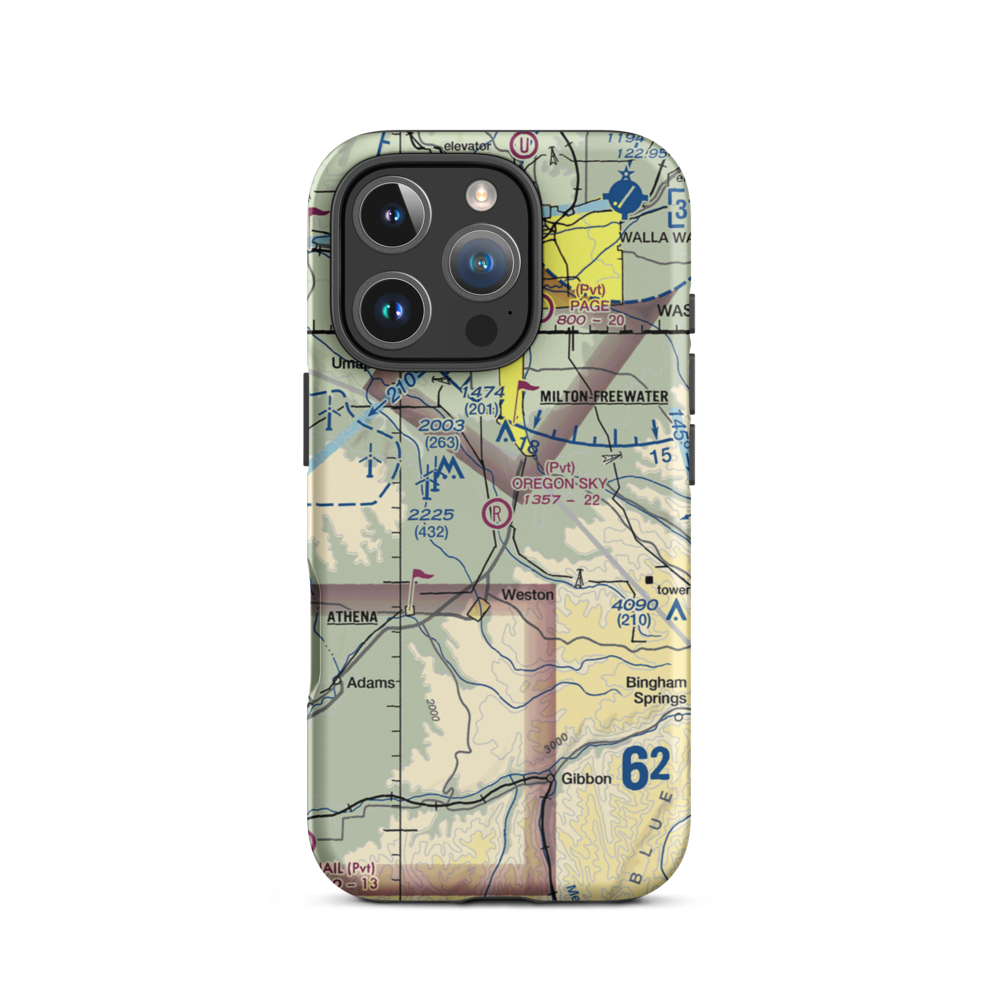 Oregon Sky Ranch Airport (OG33) VFR Sectional  Tough iPhone Case iPhone 16 Pro model shown
