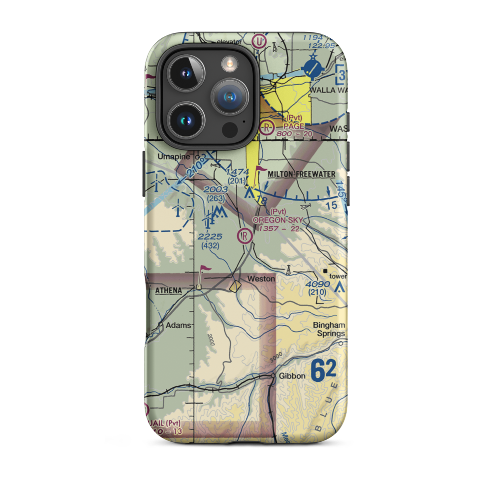 Oregon Sky Ranch Airport (OG33) VFR Sectional  Tough iPhone Case iPhone 16 Pro Max model shown