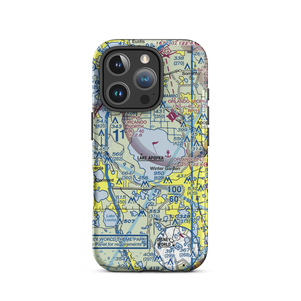 Orlando Seaplane Base (FL5) VFR Sectional  Tough iPhone Case iPhone 16 Pro model shown