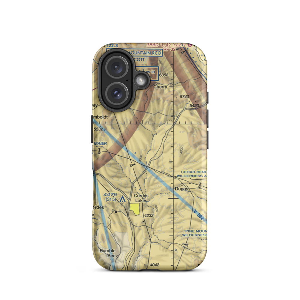 Orme School Airport (42AZ) VFR Sectional  Tough iPhone Case iPhone 16 model shown