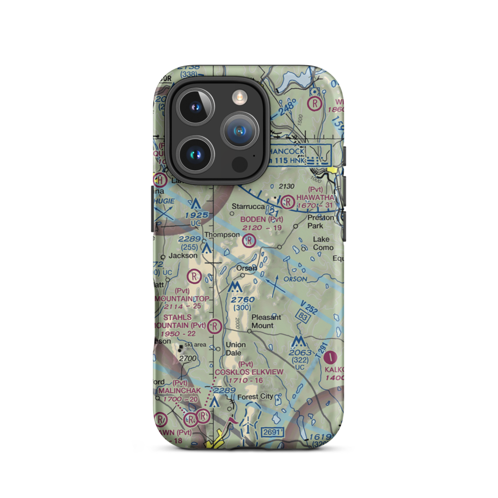 Orson Field (7PA4) VFR Sectional  Tough iPhone Case iPhone 16 Pro model shown