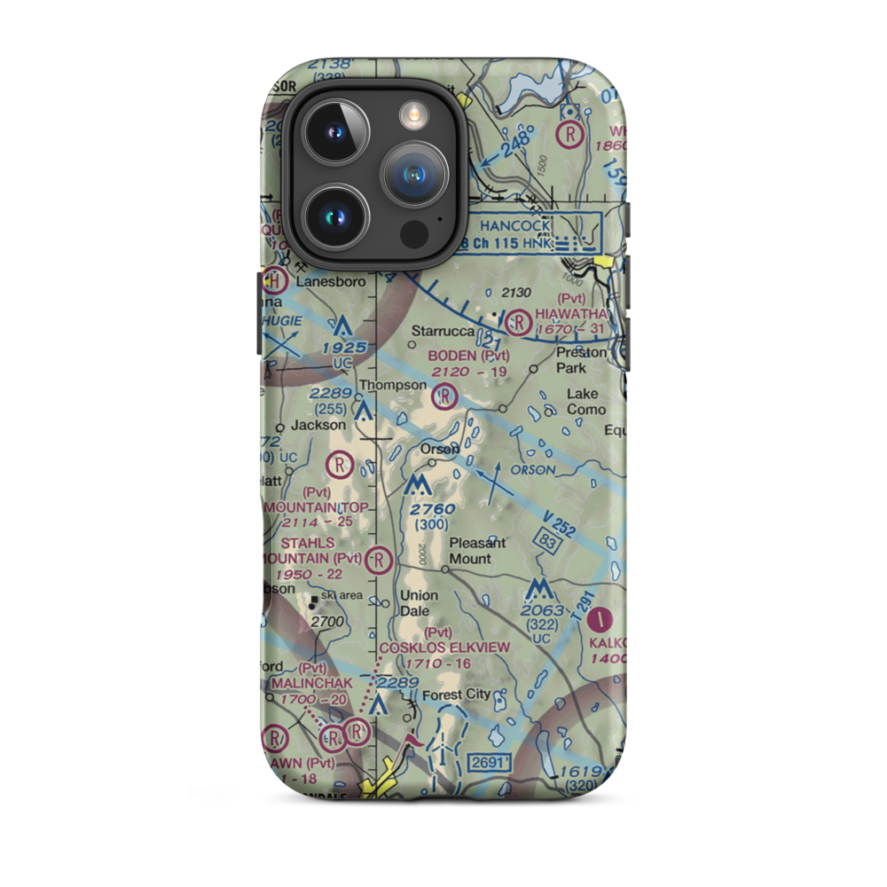 Orson Field (7PA4) VFR Sectional  Tough iPhone Case iPhone 16 Pro Max model shown