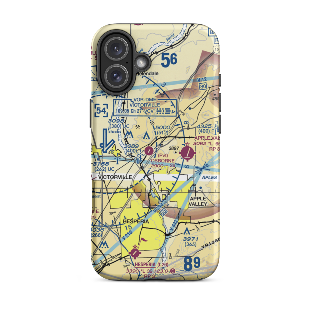 Osborne Airport (8CA0) VFR Sectional  Tough iPhone Case iPhone 16 Plus model shown