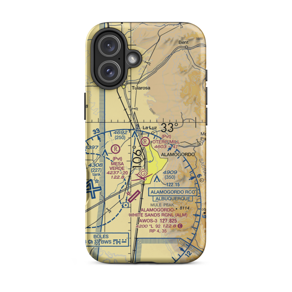 Otero Mill Airport (72NM) VFR Sectional  Tough iPhone Case iPhone 16 Plus model shown