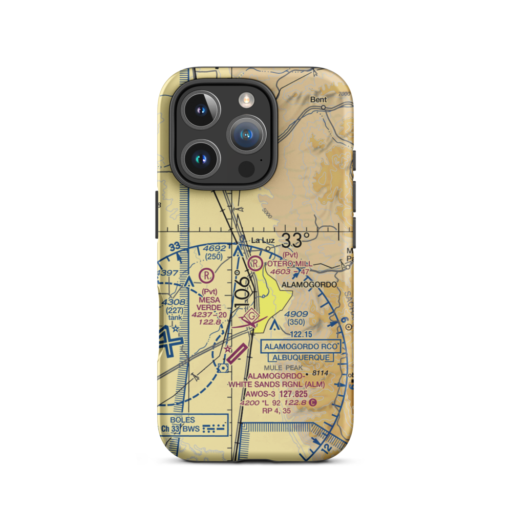 Otero Mill Airport (72NM) VFR Sectional  Tough iPhone Case iPhone 16 Pro model shown