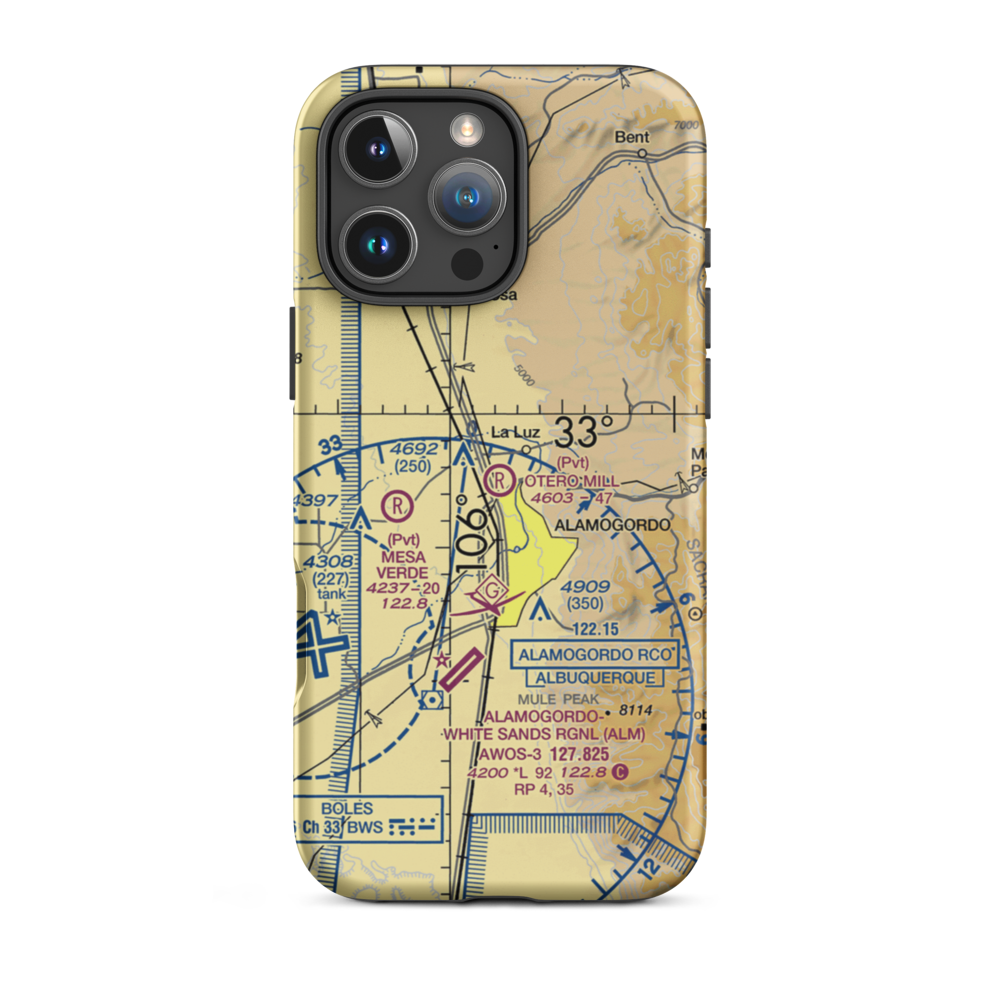 Otero Mill Airport (72NM) VFR Sectional  Tough iPhone Case iPhone 16 Pro Max model shown