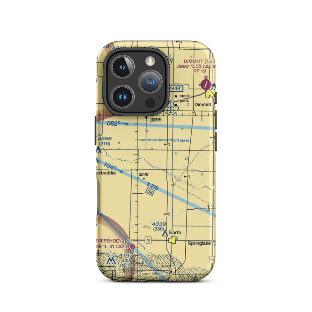 Ott Farms Airport (7TS8) VFR Sectional  Tough iPhone Case iPhone 16 Pro model shown