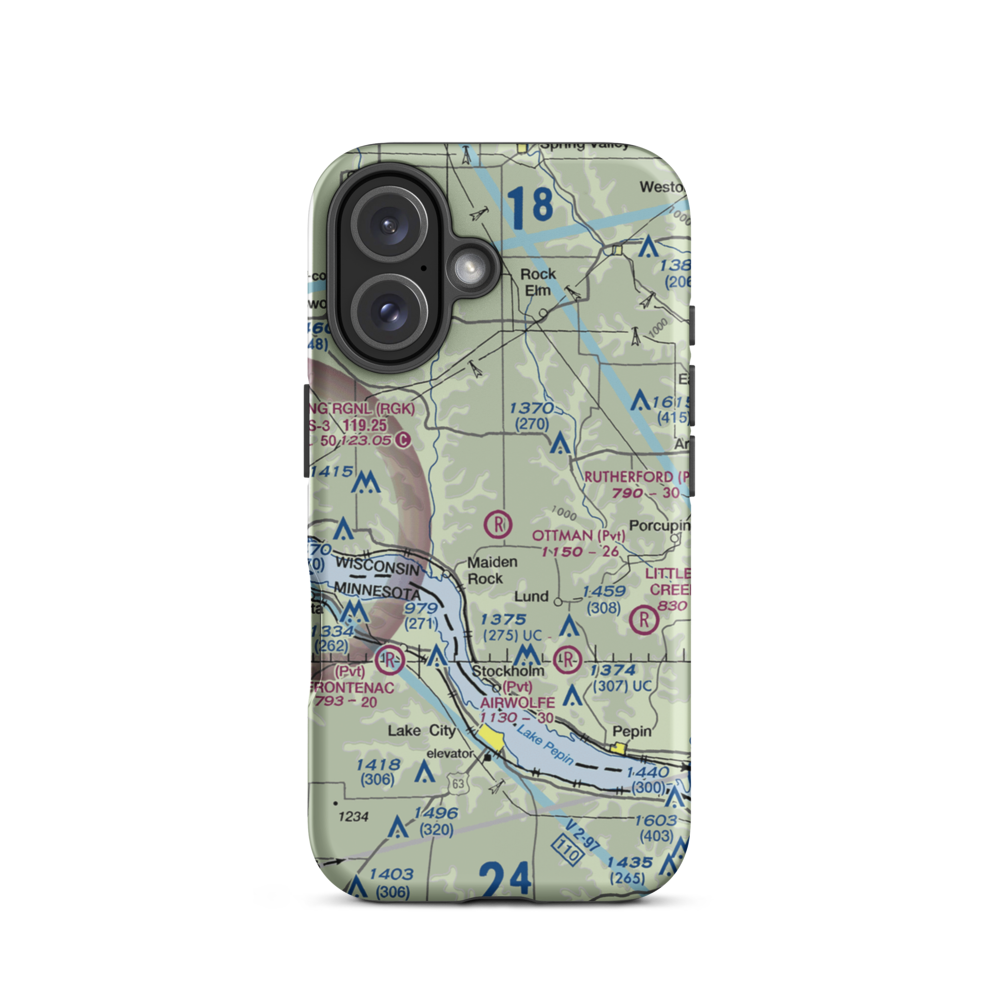 Ottman Landing Airport (5WN9) VFR Sectional  Tough iPhone Case iPhone 16 model shown
