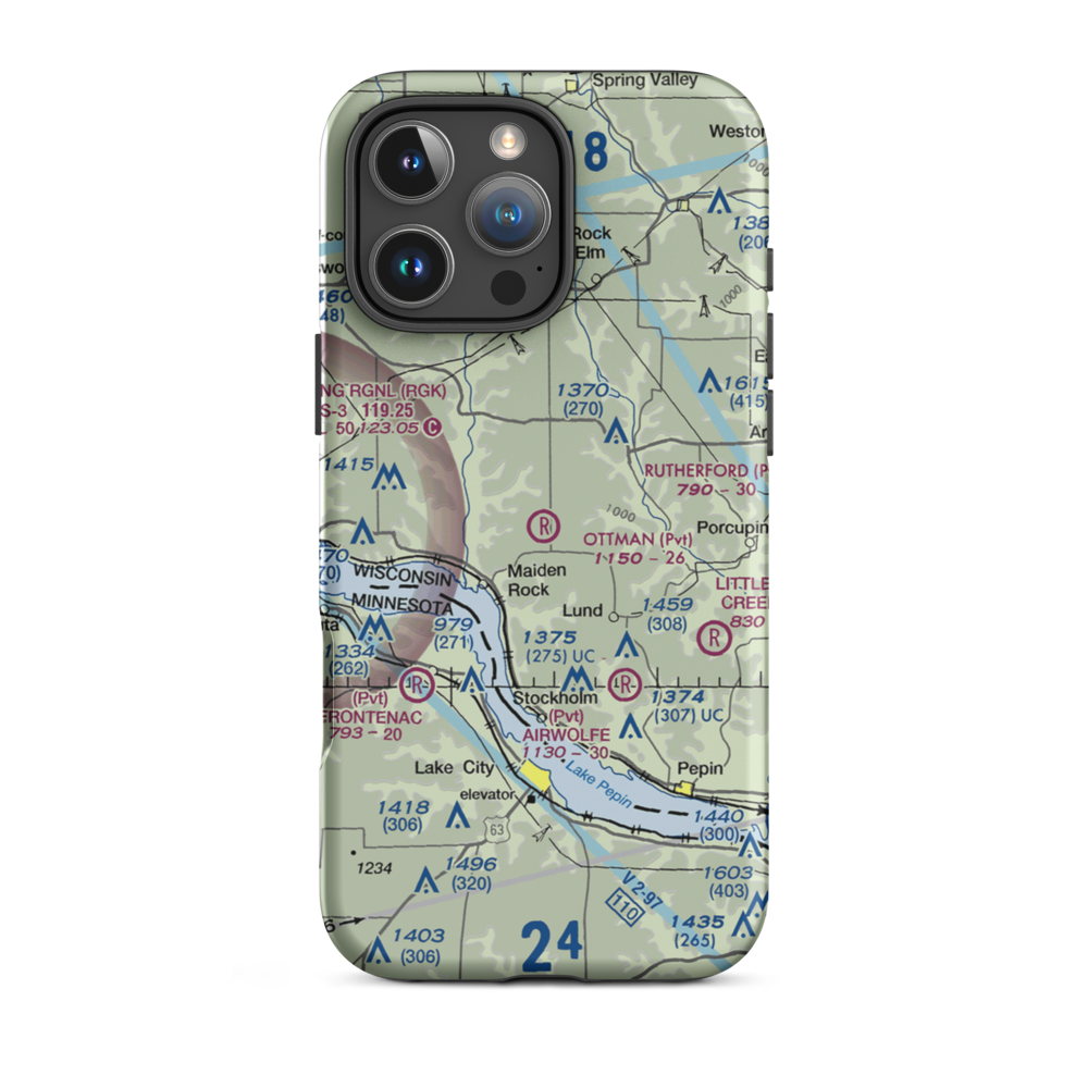 Ottman Landing Airport (5WN9) VFR Sectional  Tough iPhone Case iPhone 16 Pro Max model shown