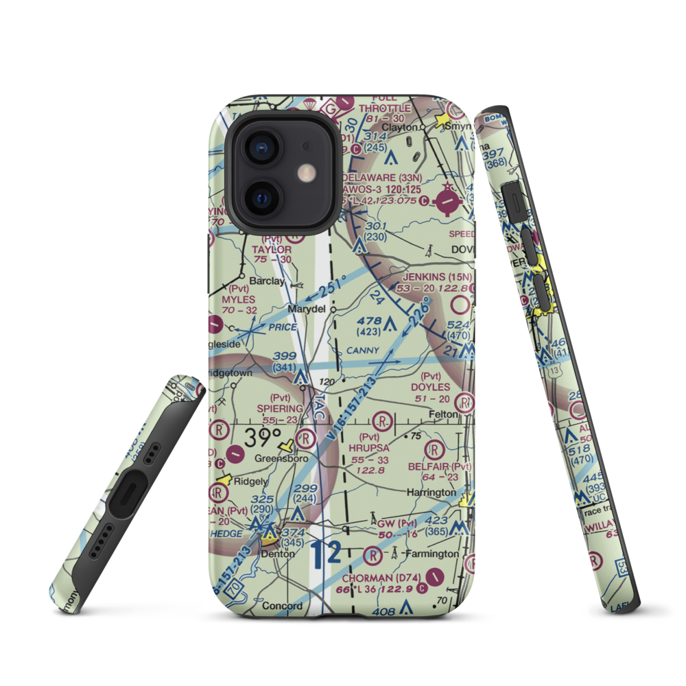Our Domain Airport (7MD0) VFR Sectional  Tough iPhone Case iPhone 12 model shown