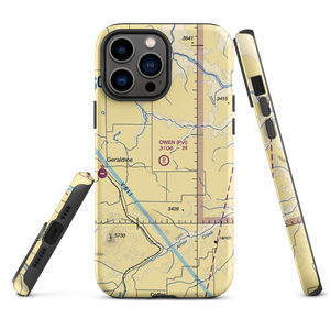 Owen Bros Airport (MT01) VFR Sectional  Tough iPhone Case