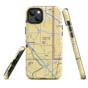 Owen Bros Airport (MT01) VFR Sectional  Tough iPhone Case