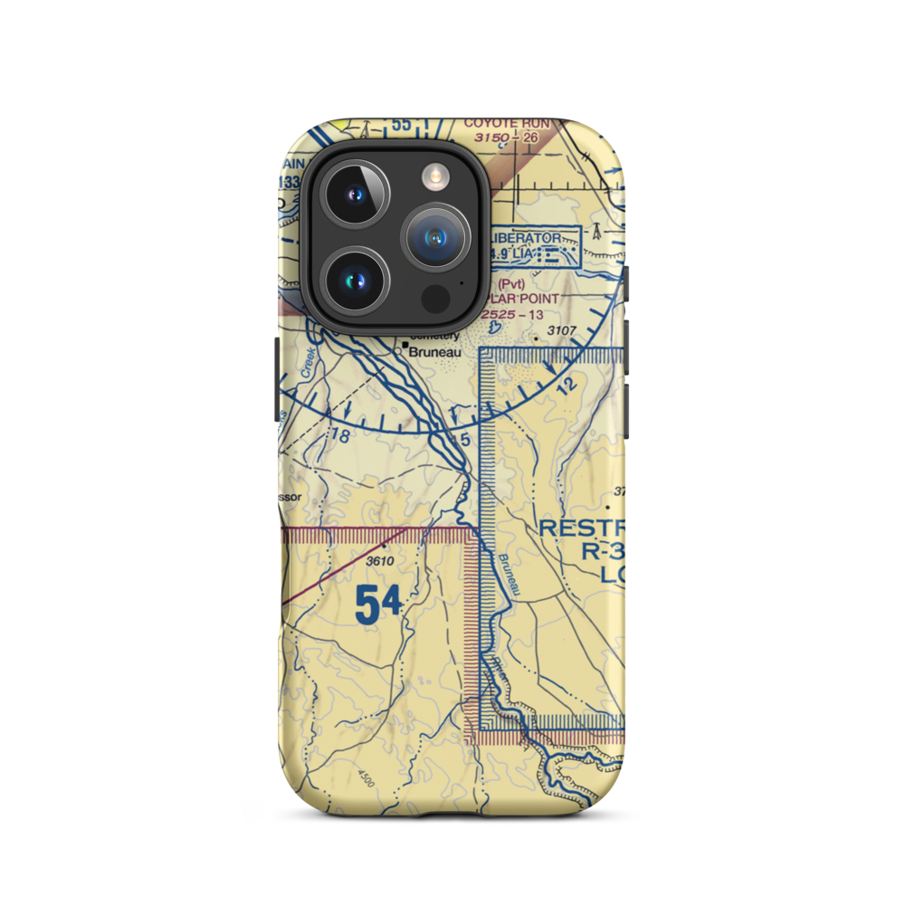 Owen Ranches Inc Airport (ID39) VFR Sectional  Tough iPhone Case iPhone 16 Pro model shown