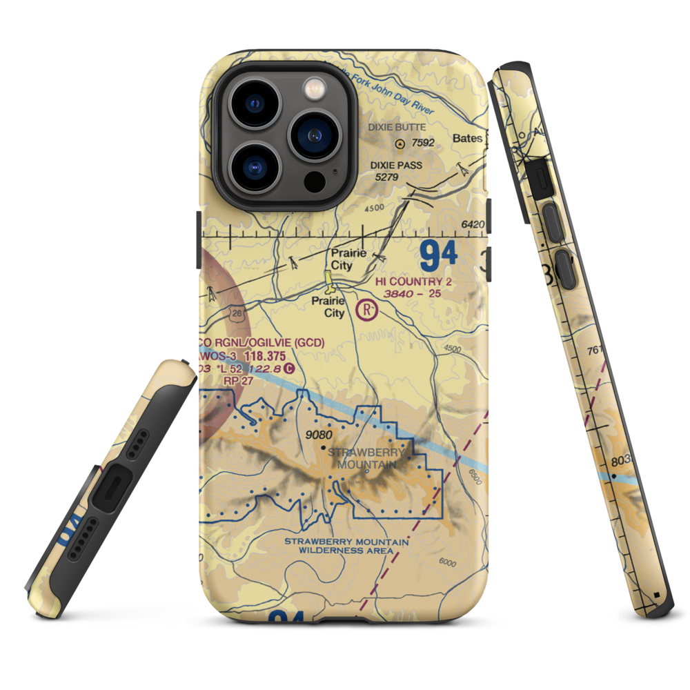 Oxbow Ranch Airport (OR17) VFR Sectional  Tough iPhone Case iPhone 13 Pro Max model shown