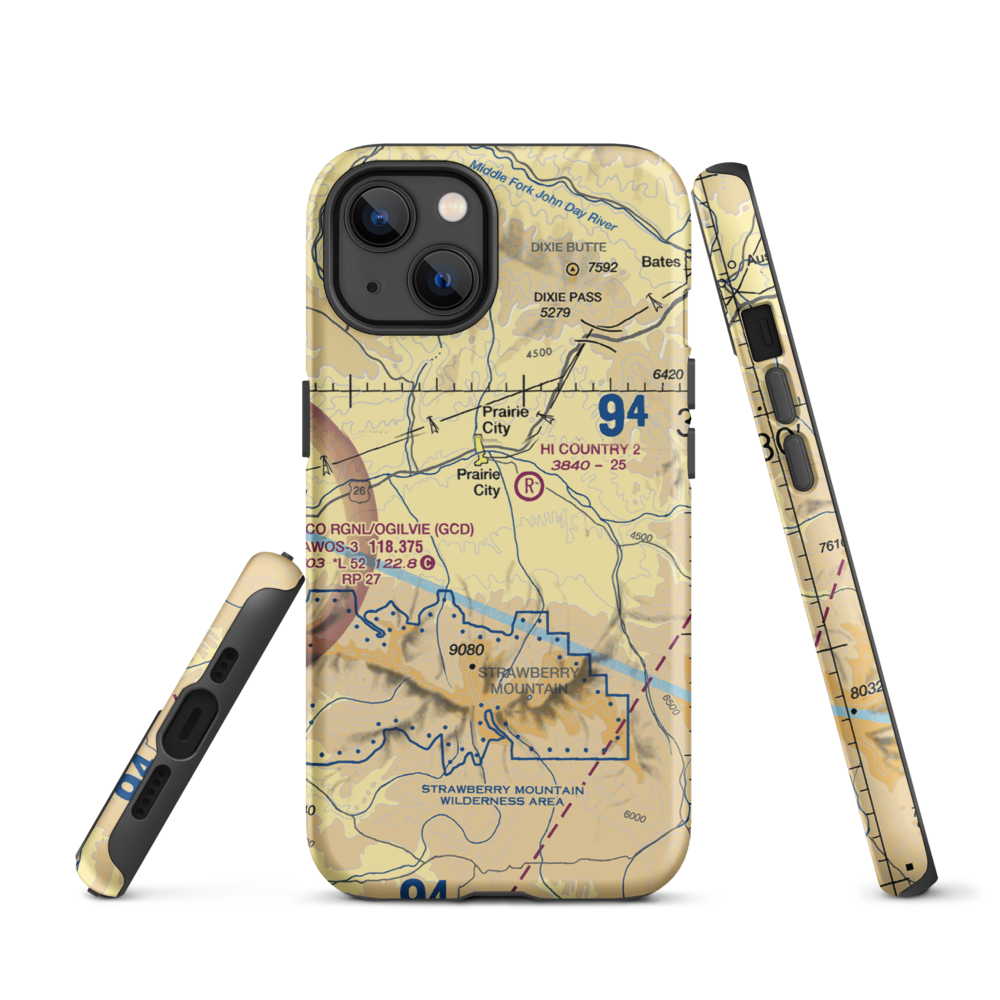Oxbow Ranch Airport (OR17) VFR Sectional  Tough iPhone Case iPhone 13 model shown