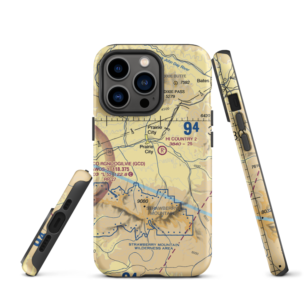 Oxbow Ranch Airport (OR17) VFR Sectional  Tough iPhone Case iPhone 13 Pro model shown