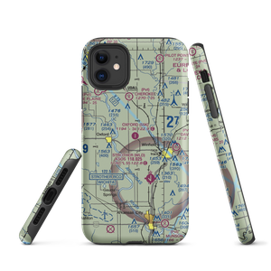 Oxford Municipal Airport (55K) VFR Sectional  Tough iPhone Case