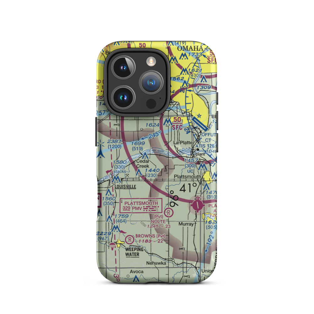 P & R Airport (8NE2) VFR Sectional  Tough iPhone Case iPhone 16 Pro model shown