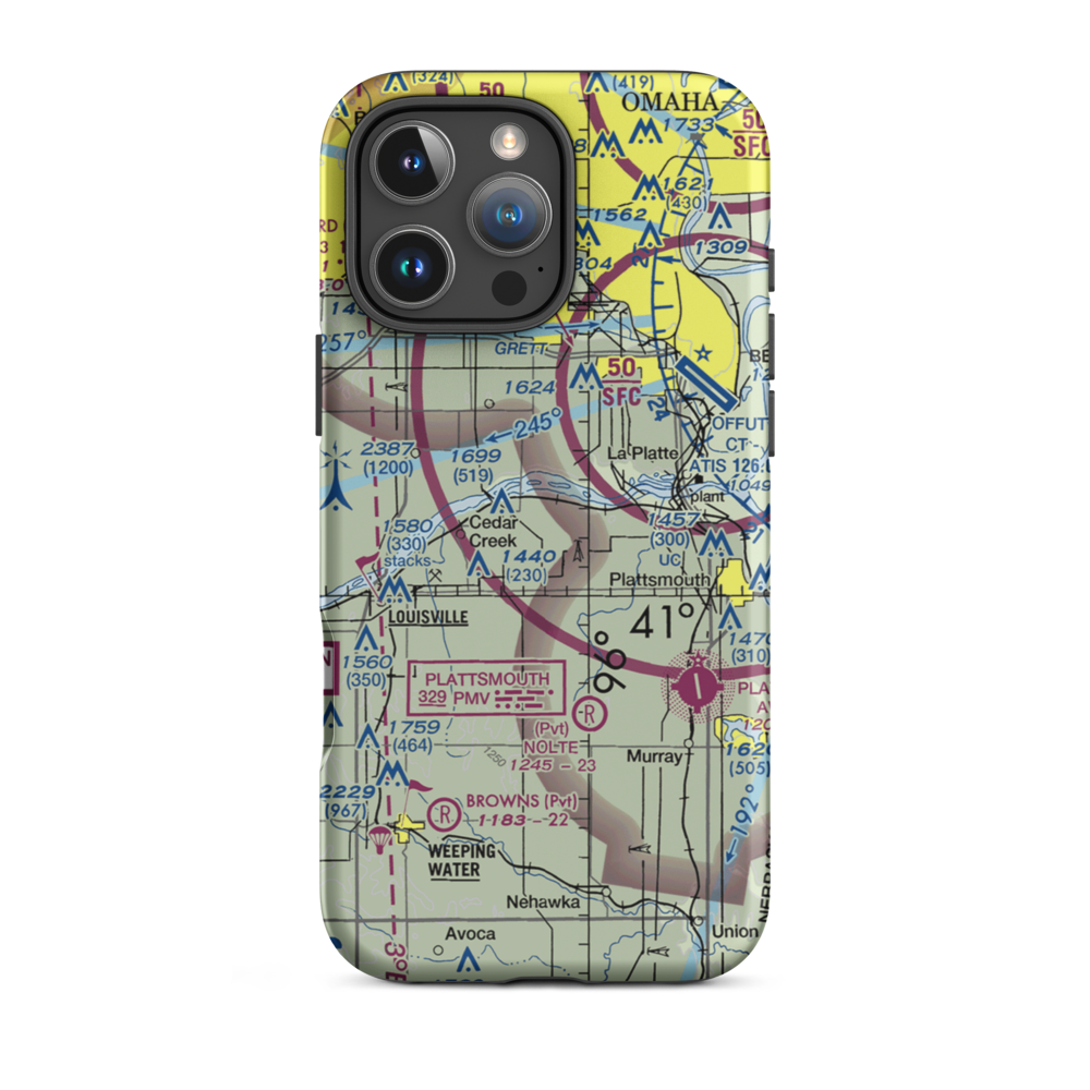 P & R Airport (8NE2) VFR Sectional  Tough iPhone Case iPhone 16 Pro Max model shown