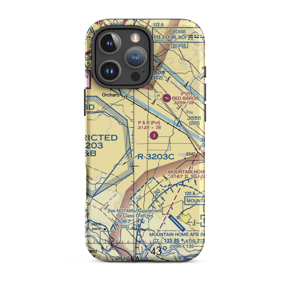 P And R Field (ID26) VFR Sectional  Tough iPhone Case iPhone 16 Pro Max model shown