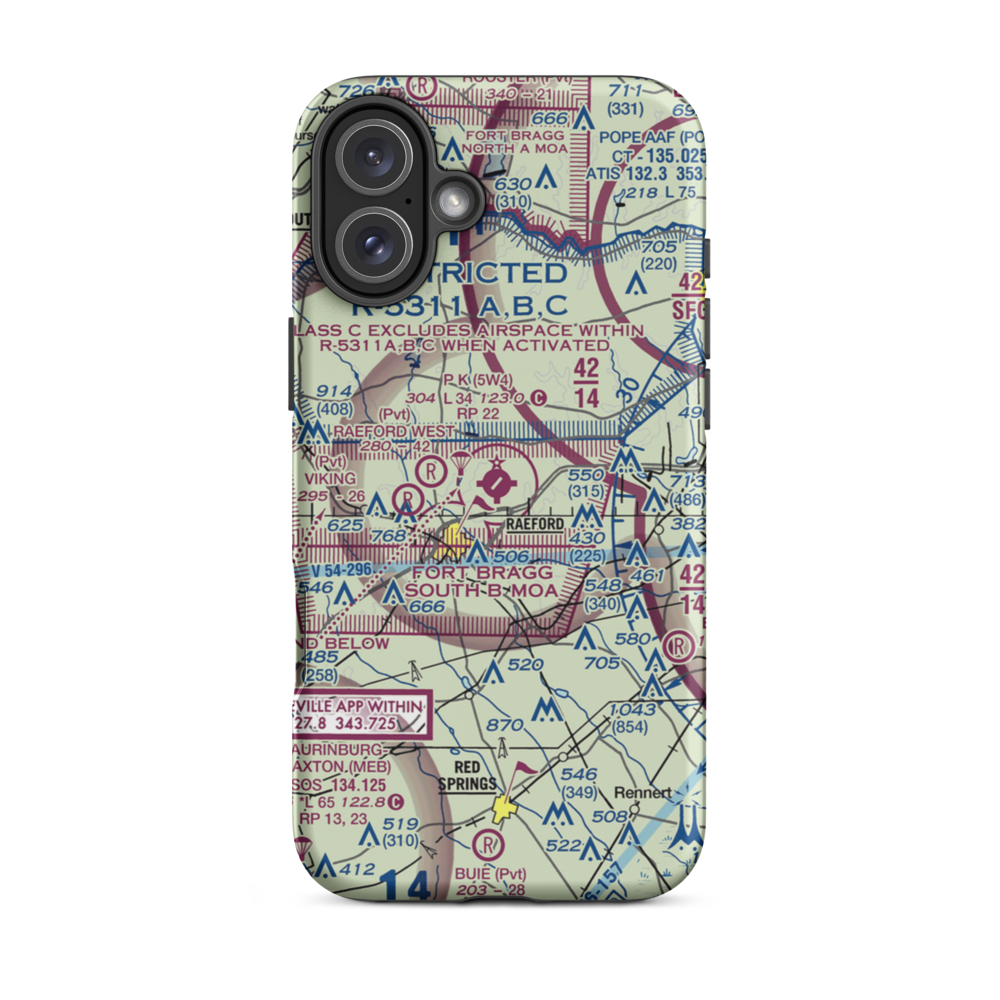 P K Airpark (5W4) VFR Sectional  Tough iPhone Case iPhone 16 Plus model shown