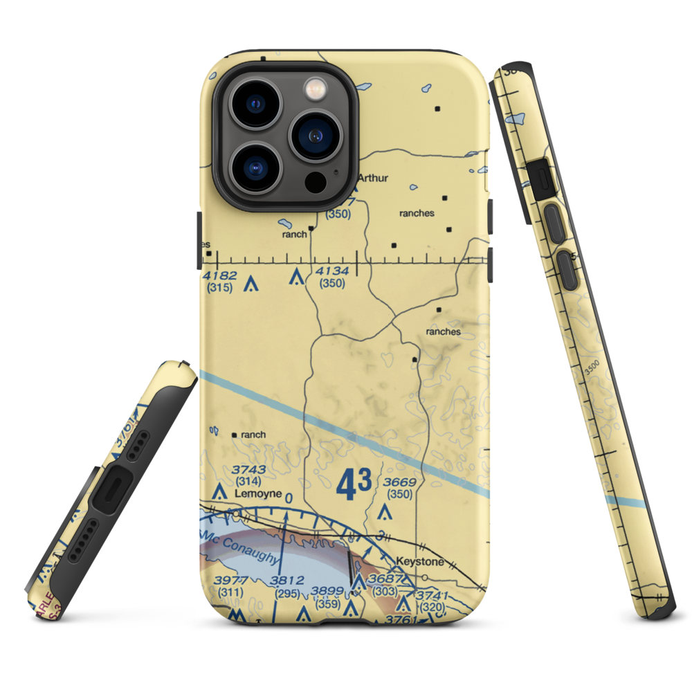 Packard Ranch Airport (42NE) VFR Sectional  Tough iPhone Case iPhone 13 Pro Max model shown