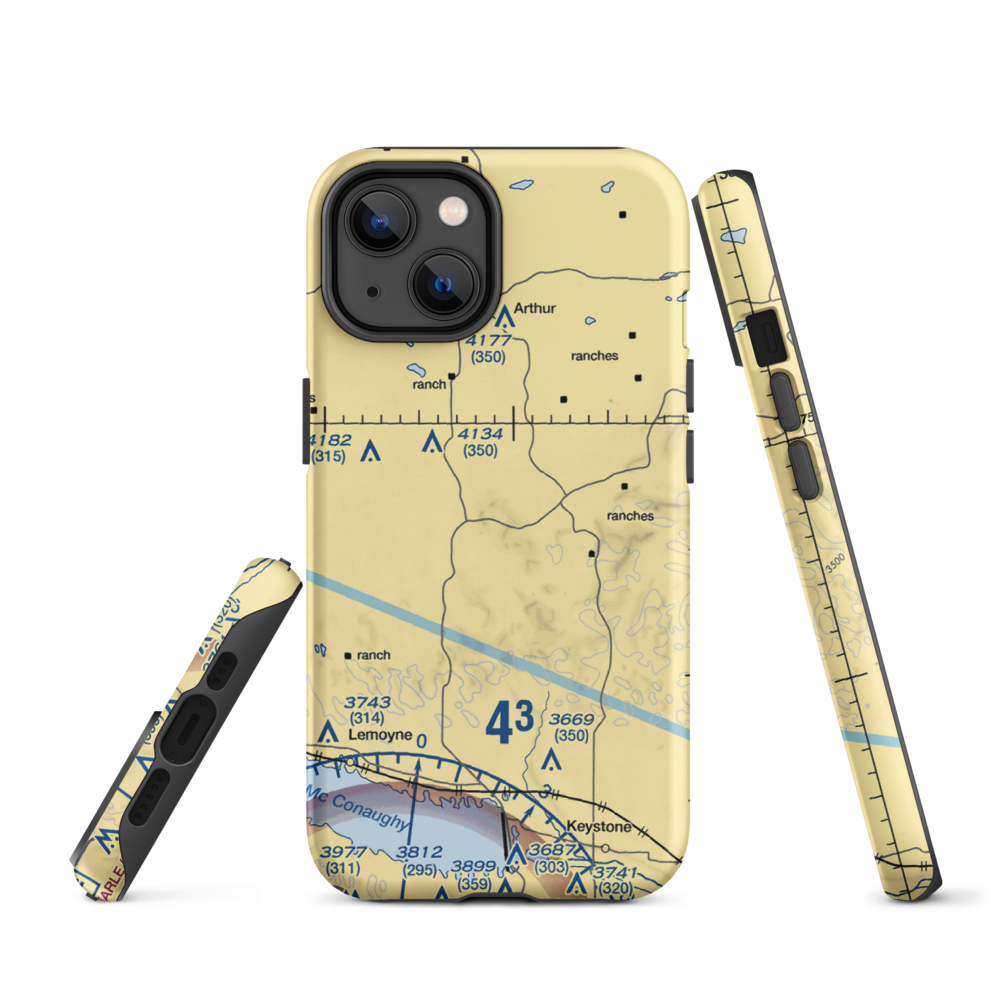 Packard Ranch Airport (42NE) VFR Sectional  Tough iPhone Case iPhone 14 model shown
