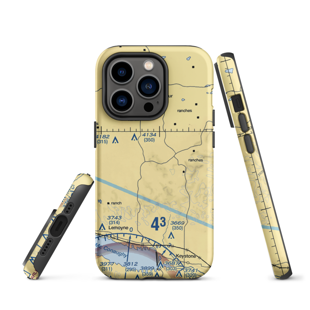 Packard Ranch Airport (42NE) VFR Sectional  Tough iPhone Case iPhone 14 Pro model shown