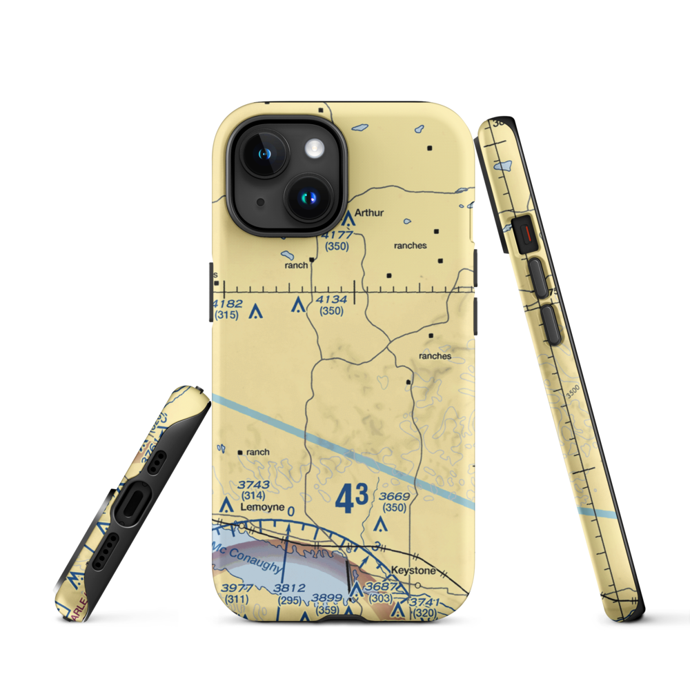 Packard Ranch Airport (42NE) VFR Sectional  Tough iPhone Case iPhone 15 model shown